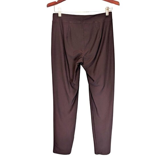Eileen Fisher Womens Medium Straight Stretch Crepe Brown Ankle Pants Leggings - Picture 2 of 8